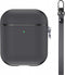 Valenta - AirPods Hoesje - Leer Snap - Gen 1 - Gen 2 - Grijs