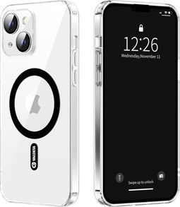 Valenta - Back Cover Glass - 9H - Camera bescherming - geschikt voor magnetische Apple accessoires - Transparant - iPhone 13