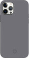 Valenta - Back Cover Snap Luxe - Leer - Grijs - iPhone 12 - 12 Pro