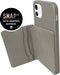 Valenta - Back Cover Snap Luxe - Leer - Grijs - iPhone 12 Mini