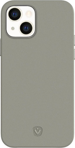 Valenta - Back Cover Snap Luxe - Leer - Grijs - iPhone 13 mini