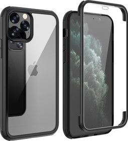 Valenta - Bumper Hoesje - iPhone 11 - Full Cover - Tempered Glass - Zwart
