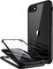 Valenta - iPhone SE (2020) Hoesje - Back Case Full Cover Tempered Glass Bumper Zwart
