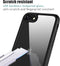 Valenta - iPhone SE (2020) Hoesje - Back Case Full Cover Tempered Glass Bumper Zwart