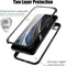 Valenta - iPhone SE (2020) Hoesje - Back Case Full Cover Tempered Glass Bumper Zwart
