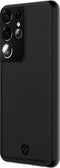 Valenta - Samsung Galaxy S21 Ultra Hoesje - Back Case Snap Leer Zwart