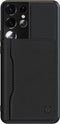Valenta - Samsung Galaxy S21 Ultra Hoesje - Back Case Snap Leer Zwart