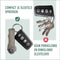 Valenta Sleutelhouder - Key Organizer - 2-7 sleutels - D ring - Leer - Grijs