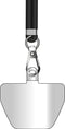 Valenta - Telefoonkoord Universeel - Donkergrijs + Transparante plakhouder - Keycord - Geschikt voor alle backcovers & smartphones