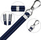 Valenta - Telefoonkoord Universeel - Marine Blauw + Transparante plakhouder - Keycord - Geschikt voor alle backcovers & smartphones