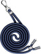 Valenta - Telefoonkoord Universeel - Marine Blauw + Transparante plakhouder - Keycord - Geschikt voor alle backcovers & smartphones