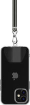 Valenta - Telefoonkoord Universeel - Marine Blauw + Transparante plakhouder - Keycord - Geschikt voor alle backcovers & smartphones