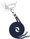 Valenta - Telefoonkoord Universeel - Marine Blauw + Transparante plakhouder - Keycord - Geschikt voor alle backcovers & smartphones