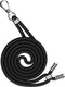 Valenta - Telefoonkoord Universeel - Zwart + Transparante plakhouder - Keycord - Geschikt voor alle backcovers & smartphones