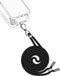 Valenta - Telefoonkoord Universeel - Zwart + Transparante plakhouder - Keycord - Geschikt voor alle backcovers & smartphones