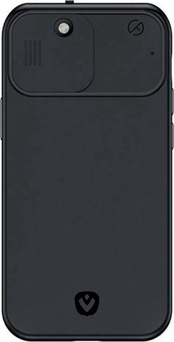 Valenta x Spy-Fy®: iPhone 12 Pro Hoesje met Camera Covers aan Voor- én Achterkant | Beschermt je Privacy en je Camera’s | Mat Zwart