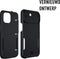 Valenta x Spy-Fy®: iPhone 13 Hoesje met Camera Covers aan Voor- én Achterkant | Beschermt je Privacy en je Camera’s | Hard Kunststof Backcover | Zwart