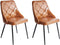 VALERIE - Eetkamerstoel set van 2 - Goudbruin - Kunstleer