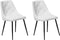 VALERIE - Eetkamerstoel set van 2 - Wit - Kunstleer