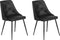 VALERIE - Eetkamerstoel set van 2 - Zwart - Kunstleer