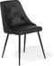 VALERIE - Eetkamerstoel set van 2 - Zwart - Kunstleer