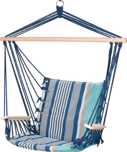 Valetti blauw gestreept hangstoel