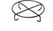 Valhal Outdoor dekselsteun (trivet) - zwart - 19cm
