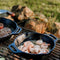 Valhal Outdoor Skillet / koekepan 15cm - gietijzer - twee handvatten - schenktuiten VH15H
