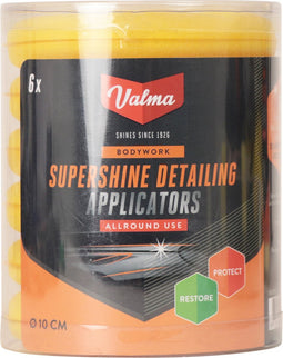 Valma Supershine Detailing Applicators (6-Pack) – Krasvrije applicators - herbruikbaar -Geschikt voor auto-interieur en exterieur