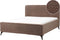 VALOGNES - Tweepersoonsbed - Bruin - 160 x 200 cm - Bouclé