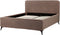 VALOGNES - Tweepersoonsbed - Bruin - 160 x 200 cm - Bouclé