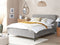 VALOGNES - Tweepersoonsbed - Lichtgrijs - 160 x 200 cm - Corduroy