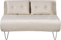 VESTFOLD - Slaapbank 2-zits - Lichtbeige - Fluweel