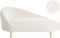 VALREAS - Chaise longue - Wit - Linkszijdig - Bouclé