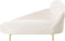 VALREAS - Chaise longue - Wit - Rechtszijdig - Bouclé