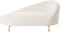 VALREAS - Chaise longue - Wit - Rechtszijdig - Bouclé