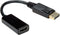 Value 12.99.3138 DisplayPort-kabel DisplayPort / HDMI Adapterkabel DisplayPort-stekker, HDMI-A-bus 0.15 m Zwart