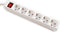 VALUE 6-voudige stekkerdoos met schakelaar, wit, 6 m