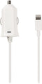 Valueline Lightning autolader met vaste kabel - 2,1A - wit - 1 meter