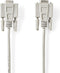 Valueline Seriële kabel SUB-D 9-Pins Male - SUB-D 9-Pins Female 10.0 m Ivoor