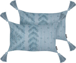 VALVARIA - Sierkussen set van 2 - Blauw - 30 x 50 cm - Katoen