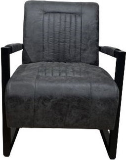 Livingfurn - Fauteuil Bart Jackson 101 - Stof / Gecoat Staal