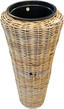 Van der leeden - Regenton Rotan (50L) D49/30H107Cm Grijs