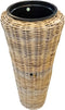Van der leeden - Regenton Rotan (50L) D49/30H107Cm Grijs