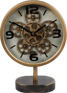 Van Manen Klok op standaard | 30 x 10 x 42 cm | Goud