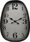 Van Manen Klok Retro 55 X 40 X 6 Cm Staal Zwart