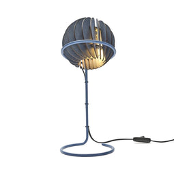 Van Tjalle en Jasper | Atmosphere bureaulamp - Deep Blue | Staal (blauw) en MDF (hout , blauw) | E14 fitting | Sfeer licht | Schemerlamp | Uniek Dutch Design | Bouwpakket