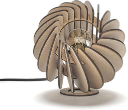 Van Tjalle en Jasper | Atmosphere tafellamp - Naturel | MDF (hout) | Bouwpakket | Naturel (houtskleur) | E14 fitting | Laser gesneden | Sfeer licht | Sfeervolle verlichting | uniek Dutch Design |
