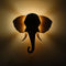 Van Tjalle en Jasper | Dieren muurlamp - Olifant | MDF | E14 fitting | Hout kleur / Grijs | wandlamp | Kinderkamer verlichting | Bouwpakket | Uniek product | Dutch Design