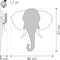 Van Tjalle en Jasper | Dieren muurlamp - Olifant | MDF | E14 fitting | Hout kleur / Grijs | wandlamp | Kinderkamer verlichting | Bouwpakket | Uniek product | Dutch Design
